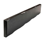 Solid Oak Fireplace Beam & Floating Shelf – Rustic Black Decorative Wooden Log, Heavily Worked, (90 × 20×5 cm)