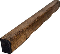 Solid Oak Fireplace Beam 7.5x10cm – Heavily Worked – Rustic Oak Mantel Shelf
