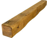 Solid Oak Fireplace Beam 12.5x12.5cm – Heavily Worked – Rustic Oak Mantel Shelf