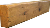 Solid Oak Fireplace Beam 10x20cm – Heavily Worked – Clear Oak Mantel Shelf