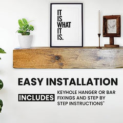 Heavily Worked Genuine (20x10) cm Solid Oak Beams for Fireplaces- Oak Floating Shelf for Home Decor- Rustic Shelves to Decorative Logs for Fireplace