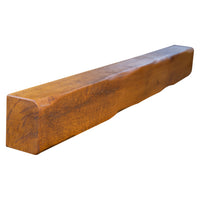 Solid Oak Fireplace Beam 12.5x10cm – Heavily Worked – Rustic Oak Mantel Shelf
