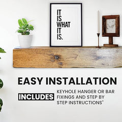 Heavily Worked Genuine (15x10) cm Solid Oak Beams for Fireplaces- Oak Floating Shelf for Home Decor- Rustic Shelves to Decorative Logs for Fireplace