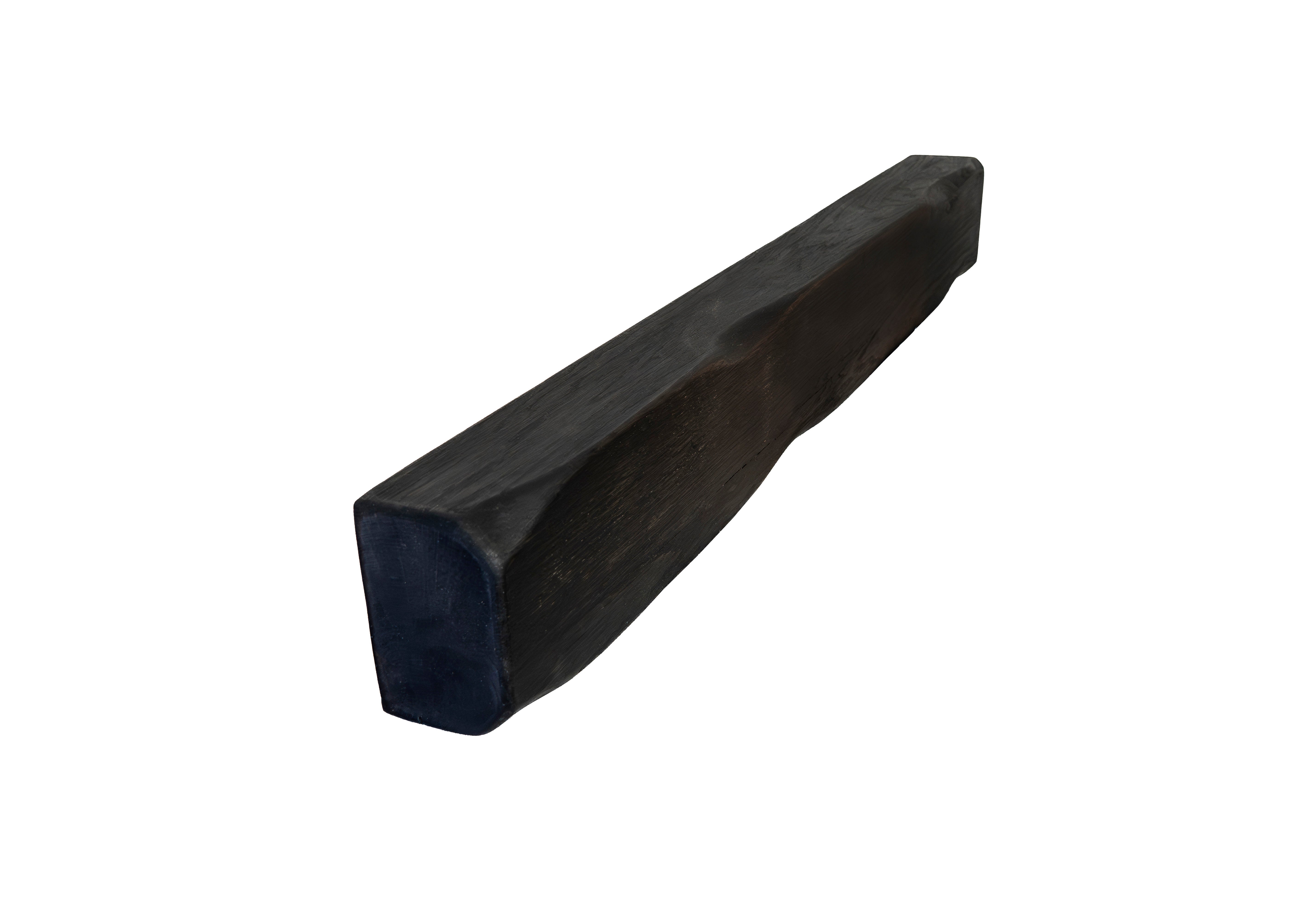 Black rectangular oak beam  on a white background