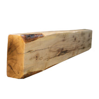 Solid Oak Fireplace Beam 10x20cm – Heavily Worked – Clear Oak Mantel Shelf