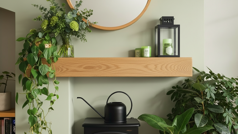 Lightly Worked Oak Beam Size(12.5x10) Cm- Solid Oak Beams for Fireplaces- Oak Floating Shelf for Home Decor- Rustic Shelves to Decorative Logs for Fireplace